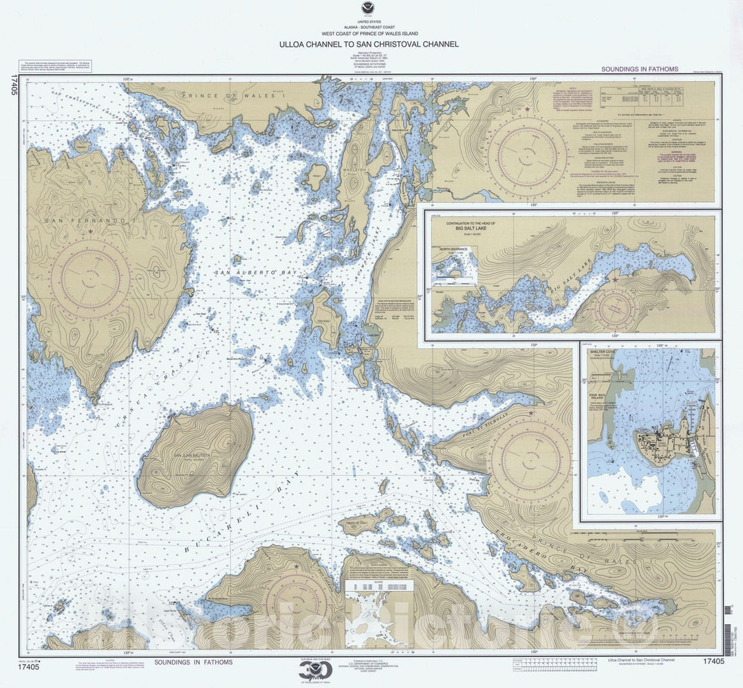 Historic Nautical Map - Ulloa Channel To San Christoval Channel, AK, 2000 NOAA Chart - Vintage Wall Art