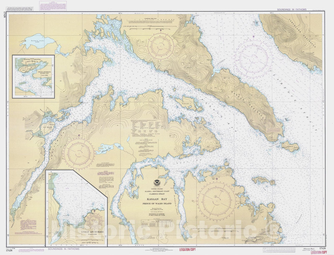 Historic Nautical Map - Kasaan Bay, AK, 1986 NOAA Chart - Vintage Wall Art