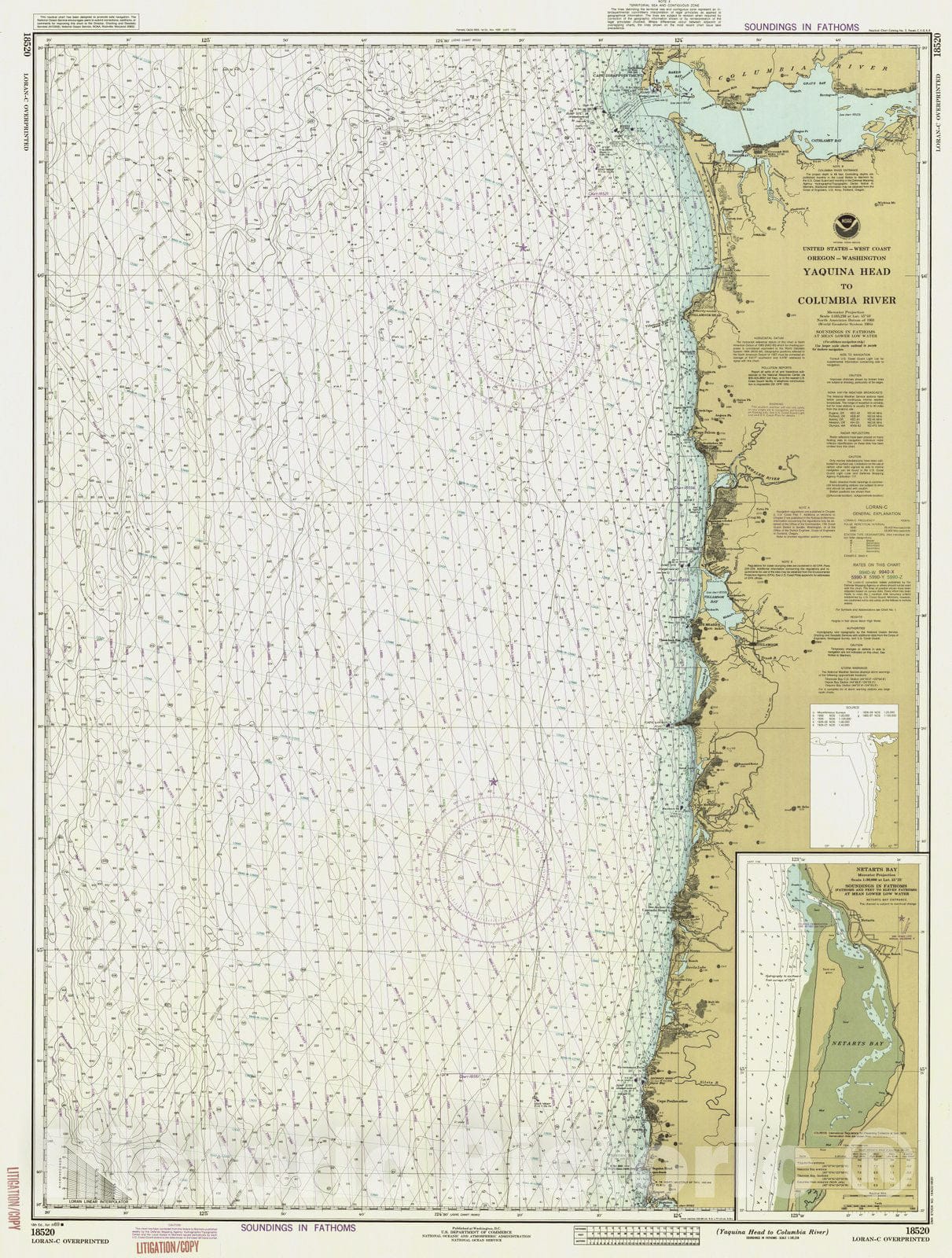 Historic Nautical Map - Yaquina Head To Columbia River, WA, OR, 1989 NOAA Chart - Vintage Wall Art