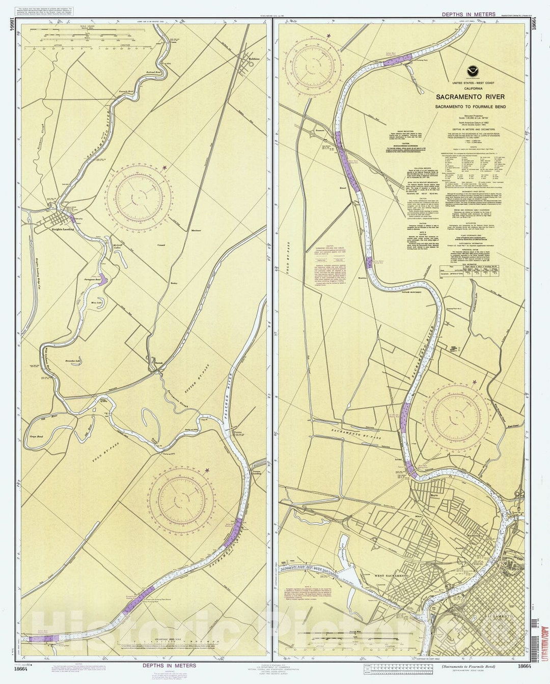 Historic Nautical Map - Sacramento To Fourmile Bend, CA, 1992 NOAA Chart - Vintage Wall Art