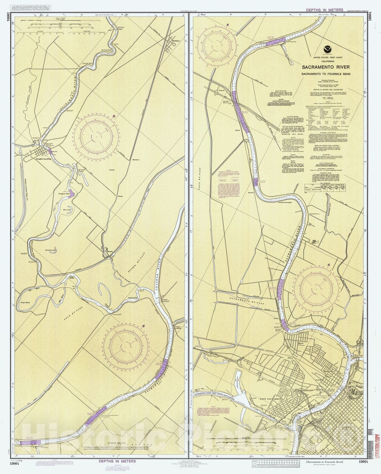 Historic Nautical Map - Sacramento To Fourmile Bend, CA, 1992 NOAA Chart - Vintage Wall Art