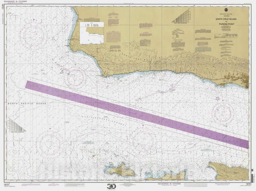 Historic Nautical Map - Santa Cruz Island To Purisima Point, CA, 2000 NOAA Chart - Vintage Wall Art