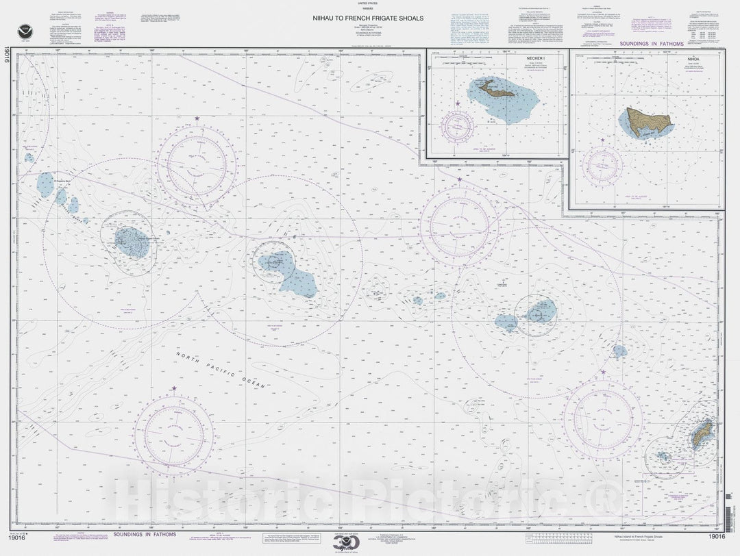 Historic Nautical Map - Niihau Island To French Frigate Shoals, HI, 2000 NOAA Chart - Vintage Wall Art