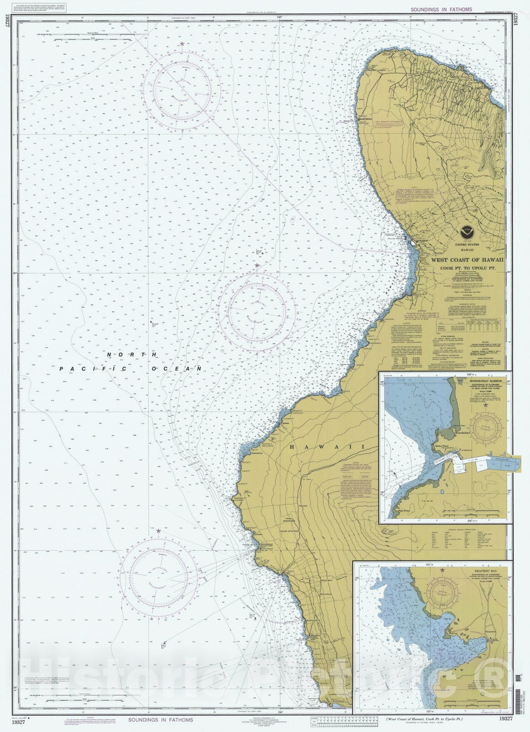 Historic Nautical Map - West Coast Of Hawaii Cook Pt To Upolu Pt, HI, 1997 NOAA Chart - Vintage Wall Art