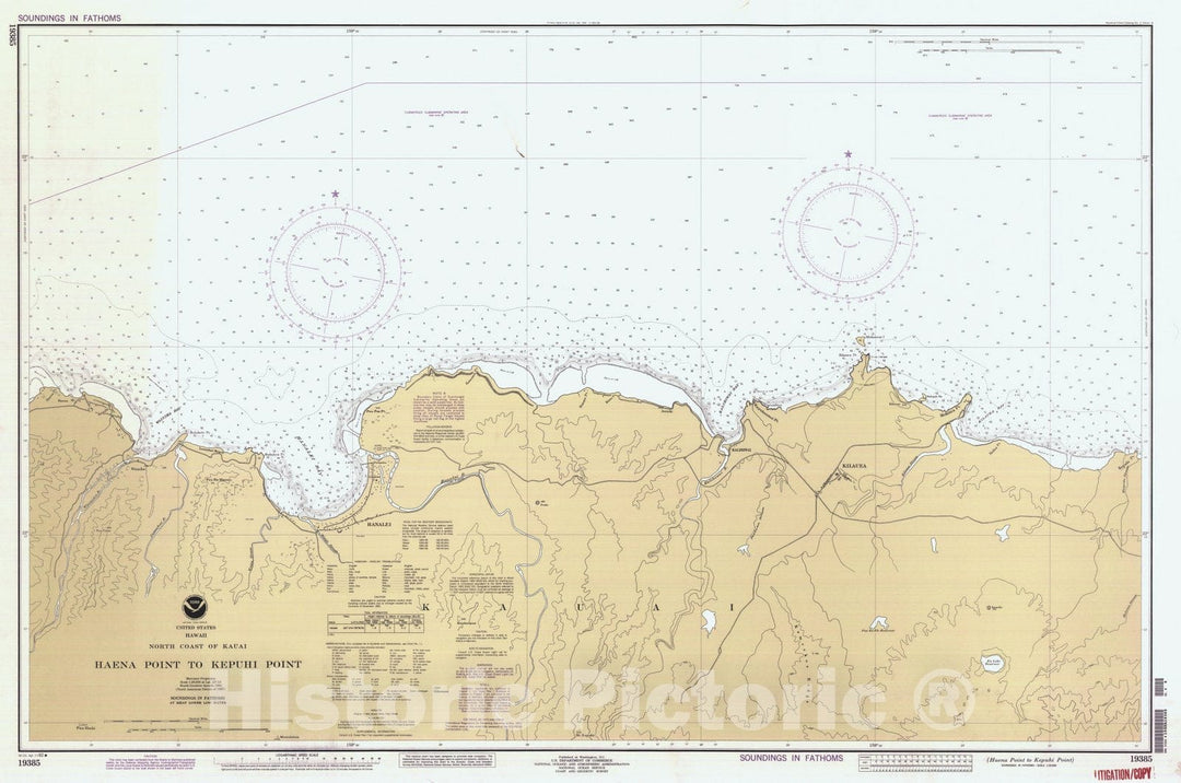 Historic Nautical Map - Haena Point To Kepuhi Point, HI, 1992 NOAA Chart - Vintage Wall Art