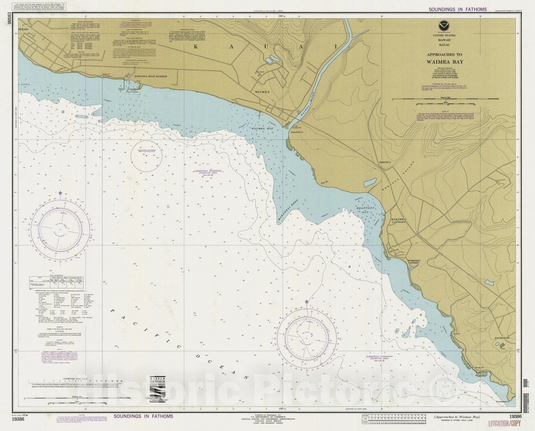 Historic Nautical Map - Approaches To Waimea Bay, HI, 1992 NOAA Chart - Vintage Wall Art