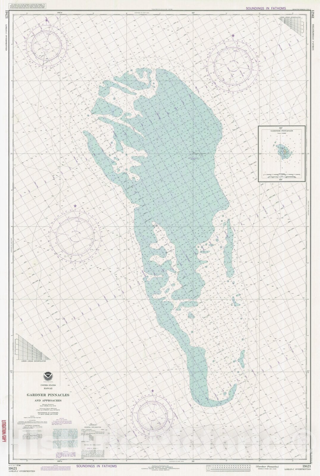 Historic Nautical Map - Gardner Pinnacles, HI, 1989 NOAA Chart - Vintage Wall Art