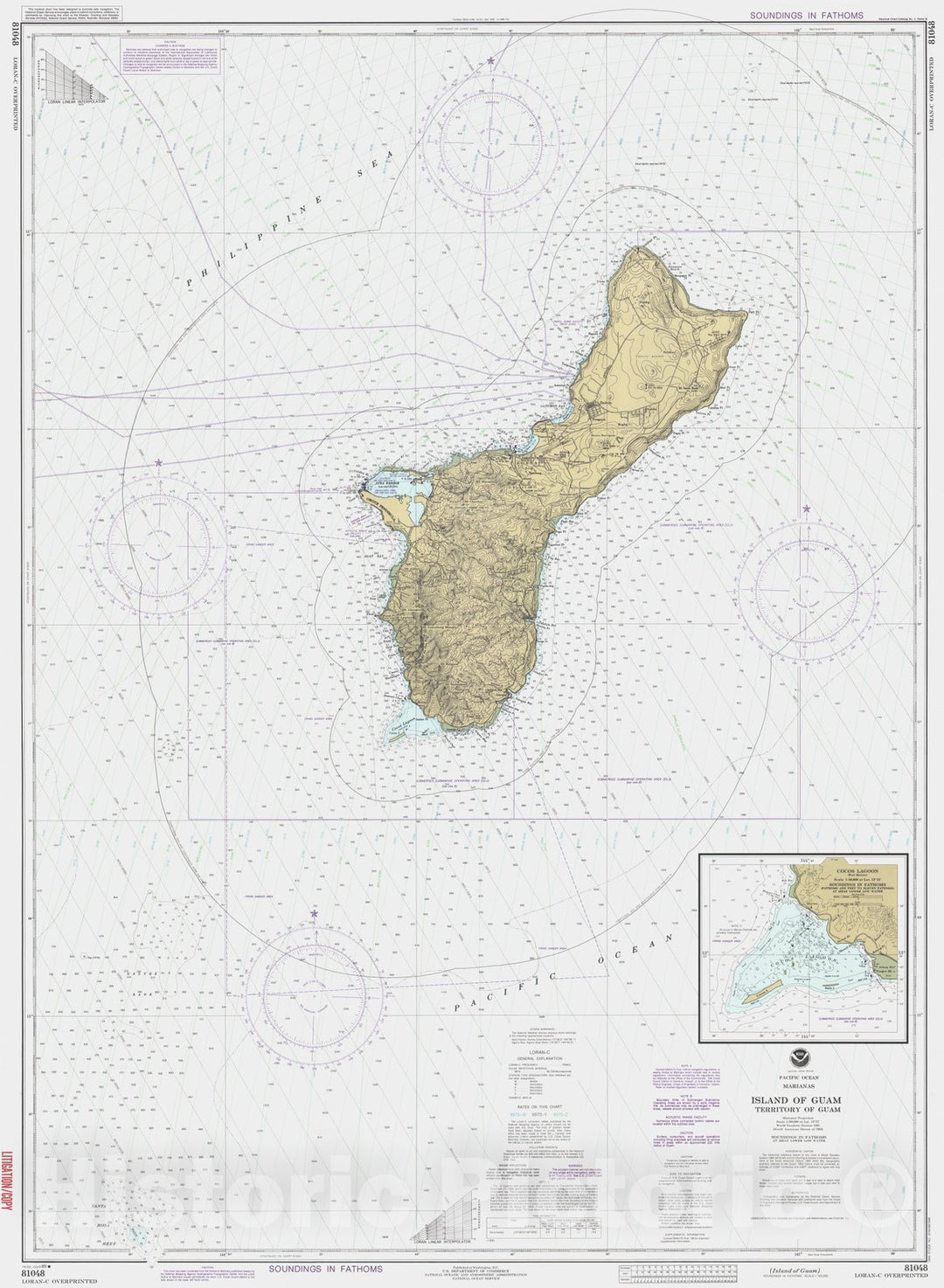 Historic Nautical Map - Island Of Guam, GU, 1989 NOAA Chart - Vintage Wall Art