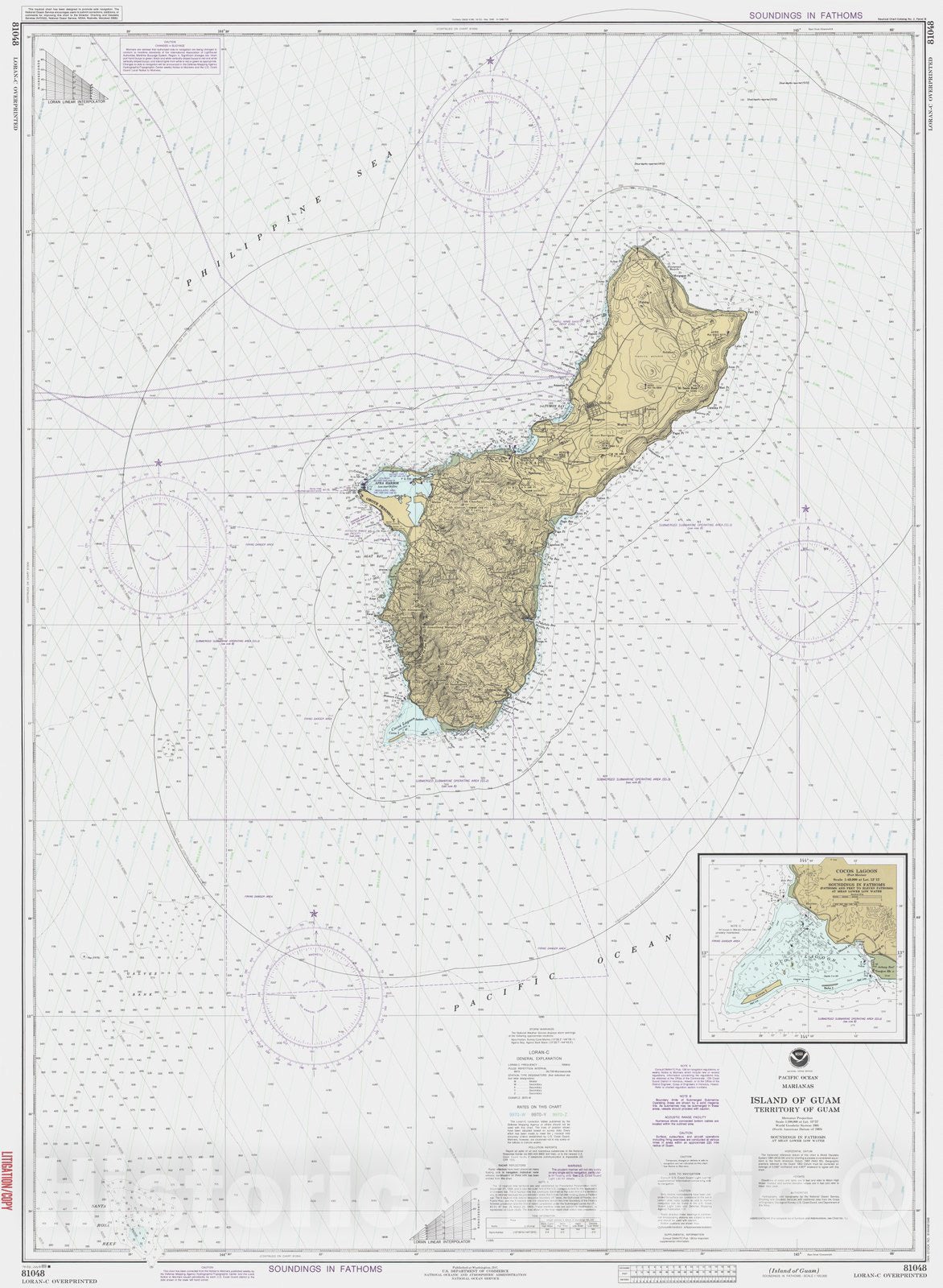 Historic Nautical Map - Island Of Guam, GU, 1989 NOAA Chart - Vintage Wall Art