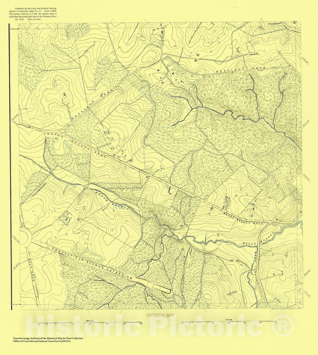 Historic Nautical Map - Topographic Map Of Washington And Vicinity, Sheet 21, DC, 1888 NOAA Topographic - Vintage Wall Art