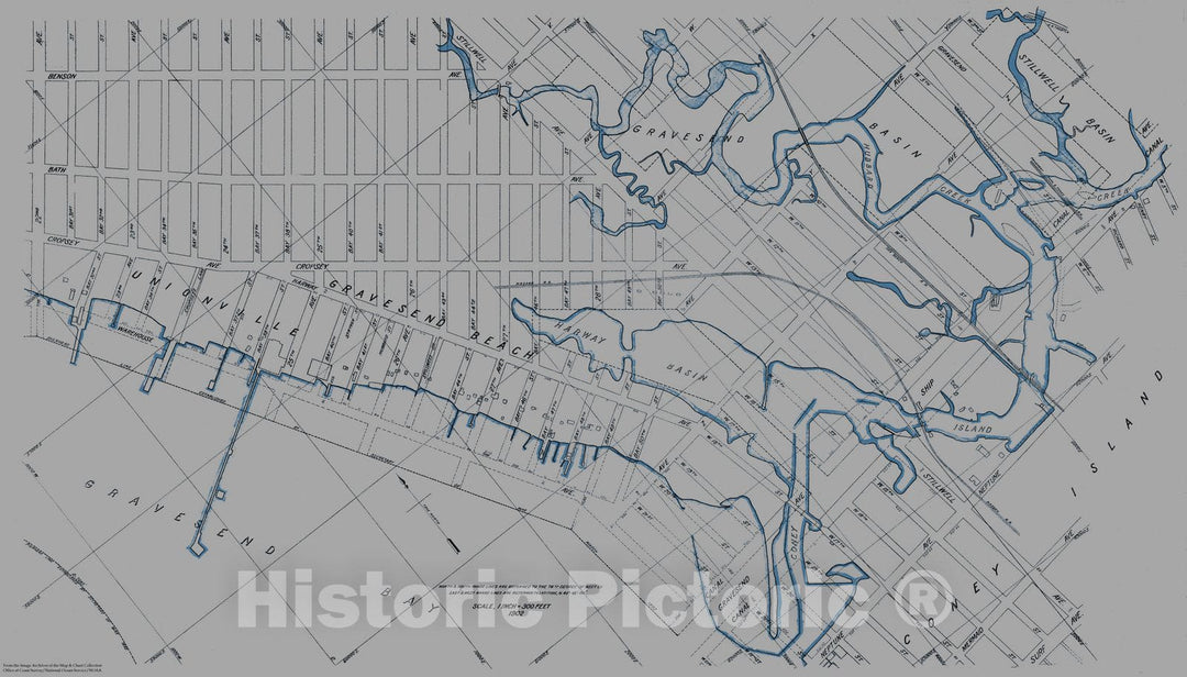 Historic Nautical Map - Gravesend Bay, NY, 1902 NOAA City Plan - Vintage Wall Art