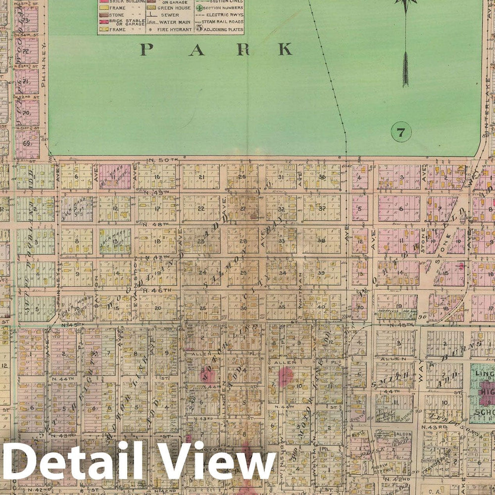 Historic Map : Real Estate Atlas of Surveys of Seattle, Seattle 1912 Plate 015 , Vintage Wall Art