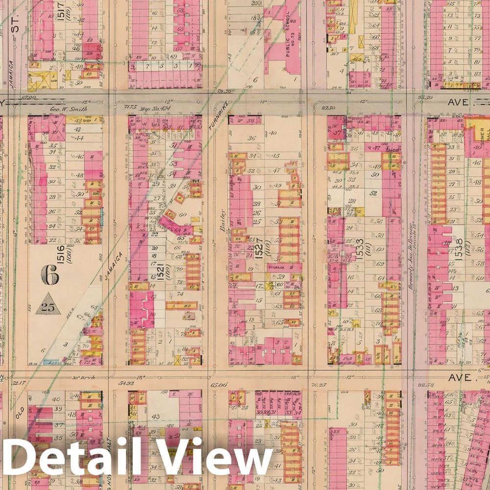 Historic Map : Brooklyn 1904 Plate 019 , Atlas Borough of Brooklyn , Vintage Wall Art