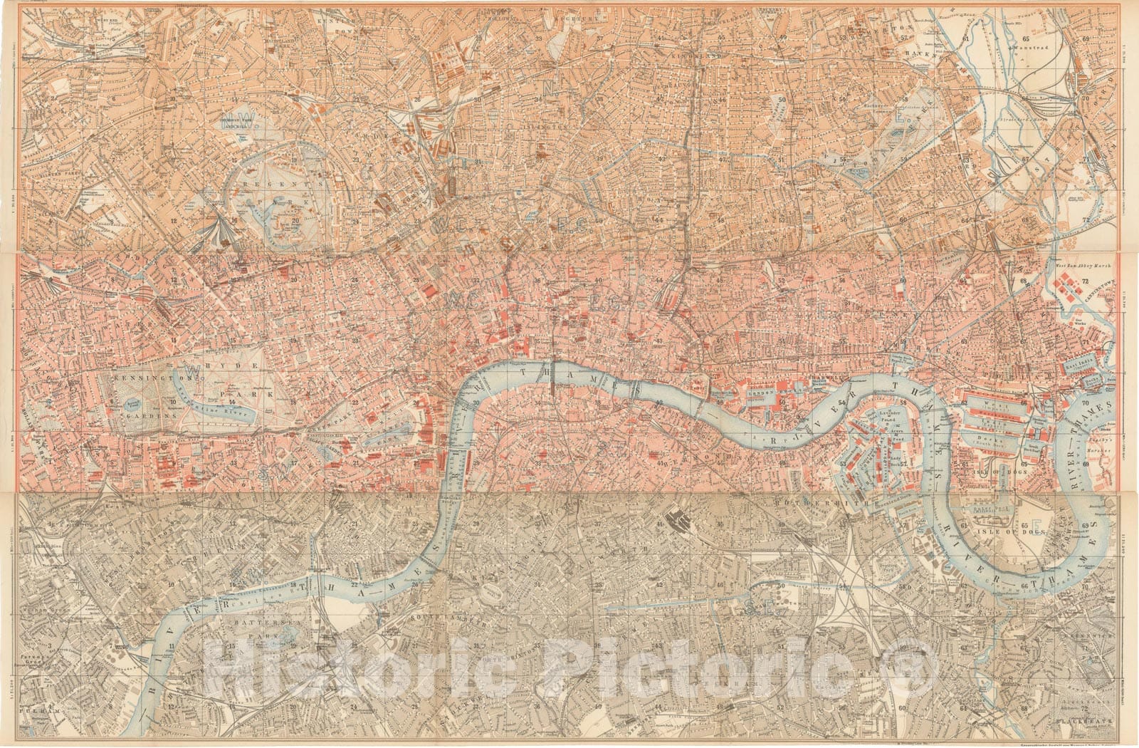 Historic Map : Europe, London 1911 , Vintage Wall Art