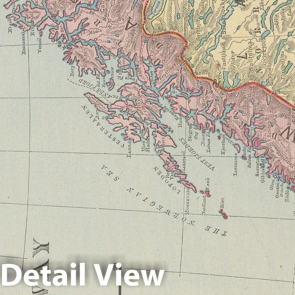 Historic Map : Sweden & Norway 1900 , Universal Atlas World , Vintage Wall Art