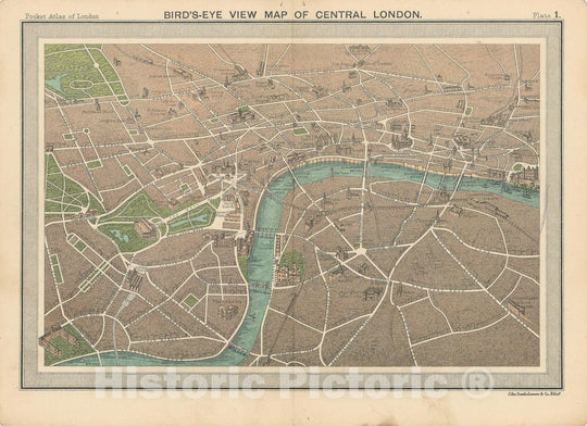 Historic Map : Europe, London 1917 Plate 001 , Vintage Wall Art