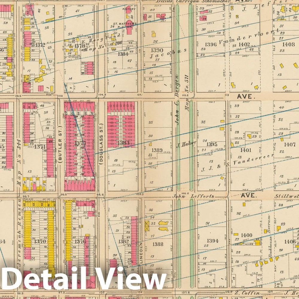 Historic Map : Vol. 1, Brooklyn 1908 Plate 025 , Atlas Borough of Brooklyn , Vintage Wall Art