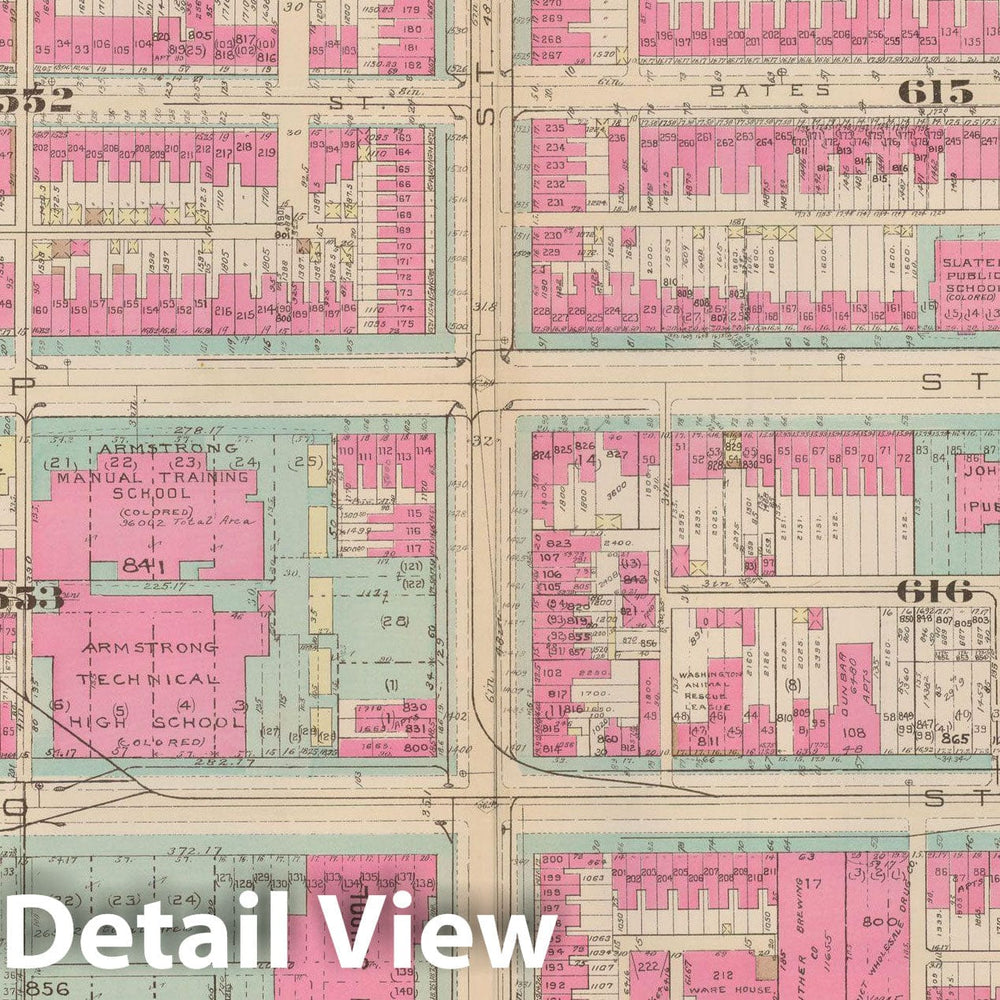 Historic Map : Atlas of Washington D.C. Volume 1 (Inner NW), Washington 1939 Plate 039 , Vintage Wall Art