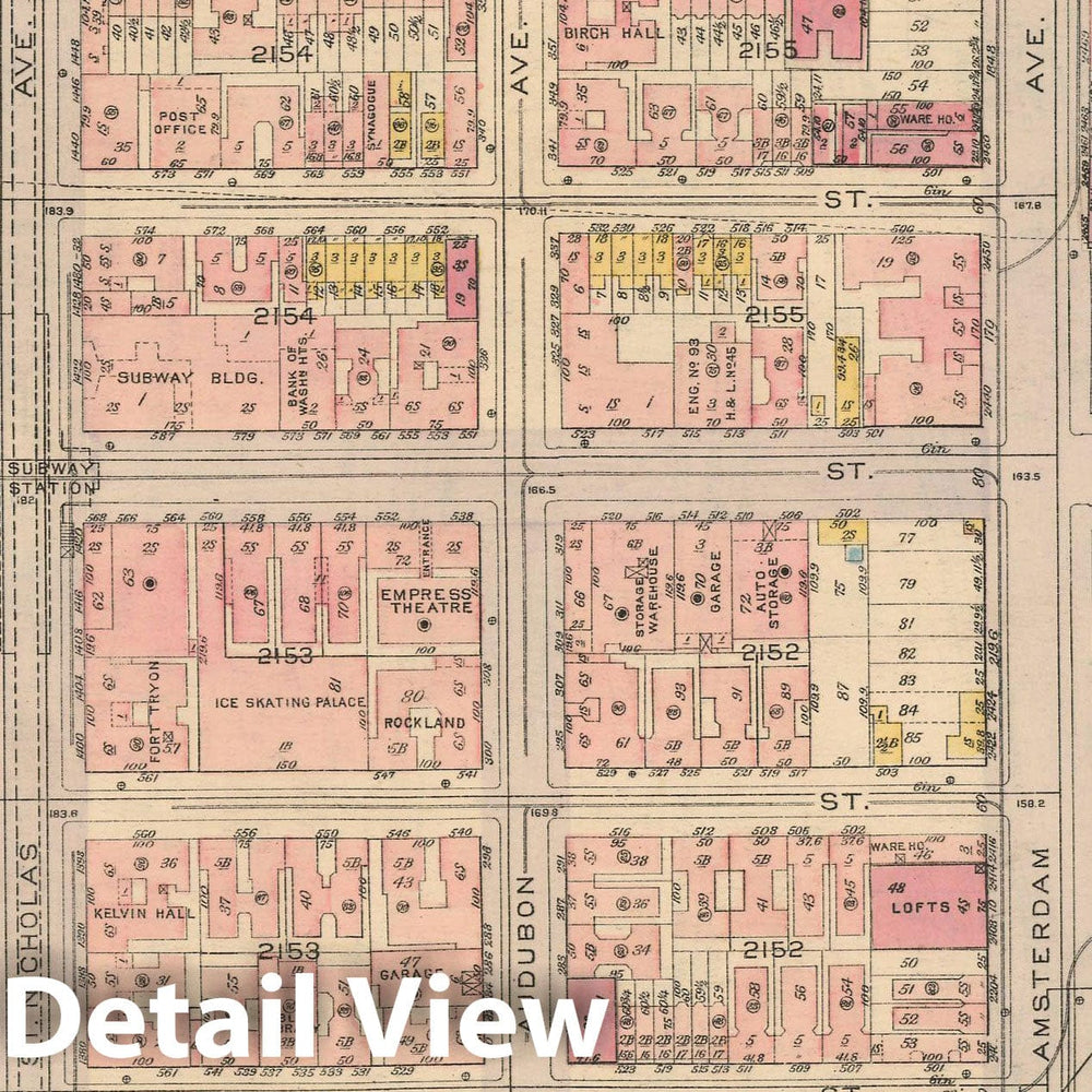 Historic Map : Land Book of the Borough of Manhattan, City of NY, Manhattan 1925 Plate 173 , Vintage Wall Art