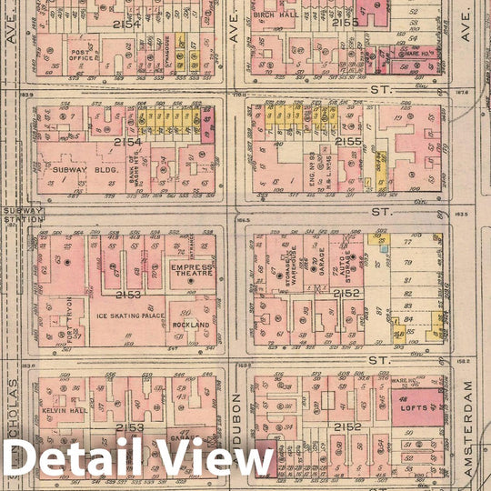 Historic Map : Land Book of the Borough of Manhattan, City of NY, Manhattan 1925 Plate 173 , Vintage Wall Art