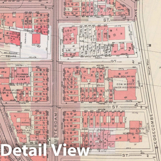 Historic Map : Manhattan Land Book 1955 - Updated Through Nov 7th, New York City 1975 Plate 167 , Vintage Wall Art