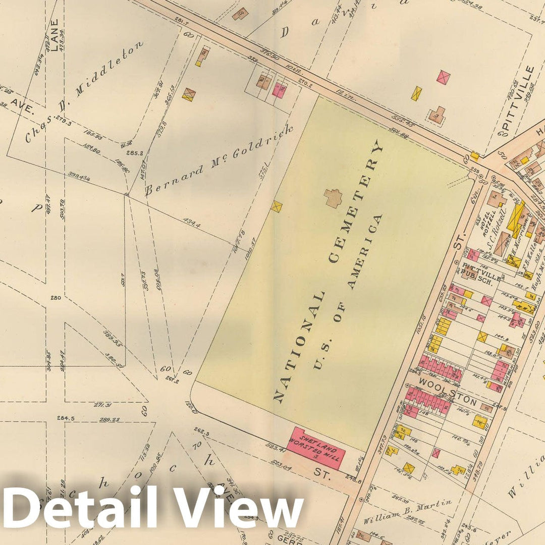 Historic Map : Atlas City of Philadelphia, 42nd Ward, Philadelphia 1913 Plate 033 , Vintage Wall Art