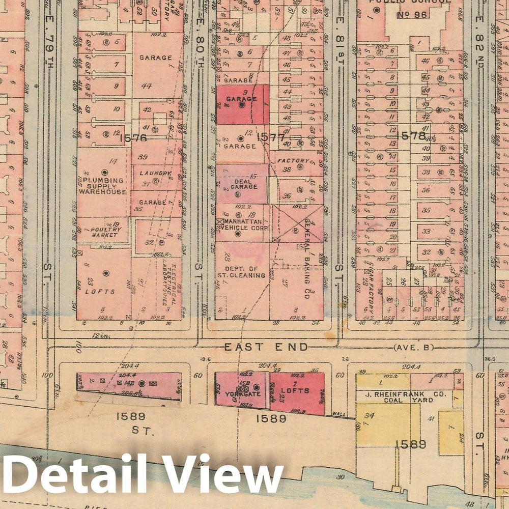 Historic Map : Land Book of the Borough of Manhattan, City of NY, Manhattan 1925 Plate 116 , Vintage Wall Art