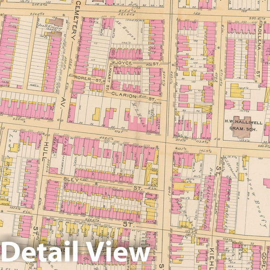 Historic Map : Atlas City of Philadelphia Volume 9 25th and 33rd Wards, Philadelphia 1891 Plate 009 , Vintage Wall Art