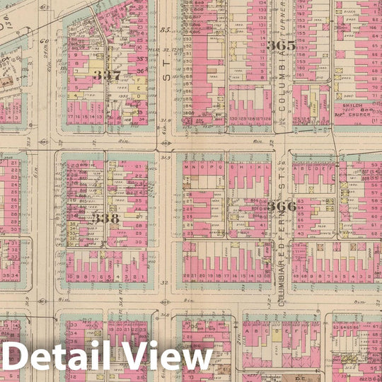 Historic Map : Atlas of Washington D.C. Volume 1 (Inner NW), Washington 1939 Plate 027 , Vintage Wall Art