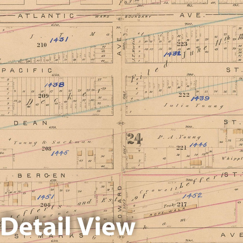 Historic Map : Atlas of Brooklyn Vol. 1, Brooklyn 1880 Plate R , Vintage Wall Art