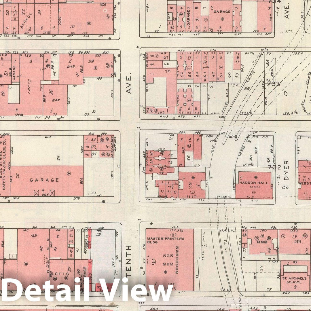 Historic Map : Manhattan Land Book 1955 - Updated Through Nov 7th, New York City 1975 Plate 058 , Vintage Wall Art