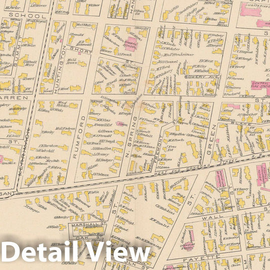 Historic Map : Concord 1892 , Town and City Atlas State of New Hampshire , v6, Vintage Wall Art