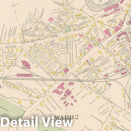 Historic Map : Rochester 1892 , Town and City Atlas State of New Hampshire , v5, Vintage Wall Art