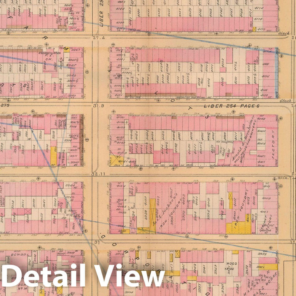 Historic Map : Atlas City of New York, Vol. 3; 16, Manhattan 1883 Plate 013 , Vintage Wall Art