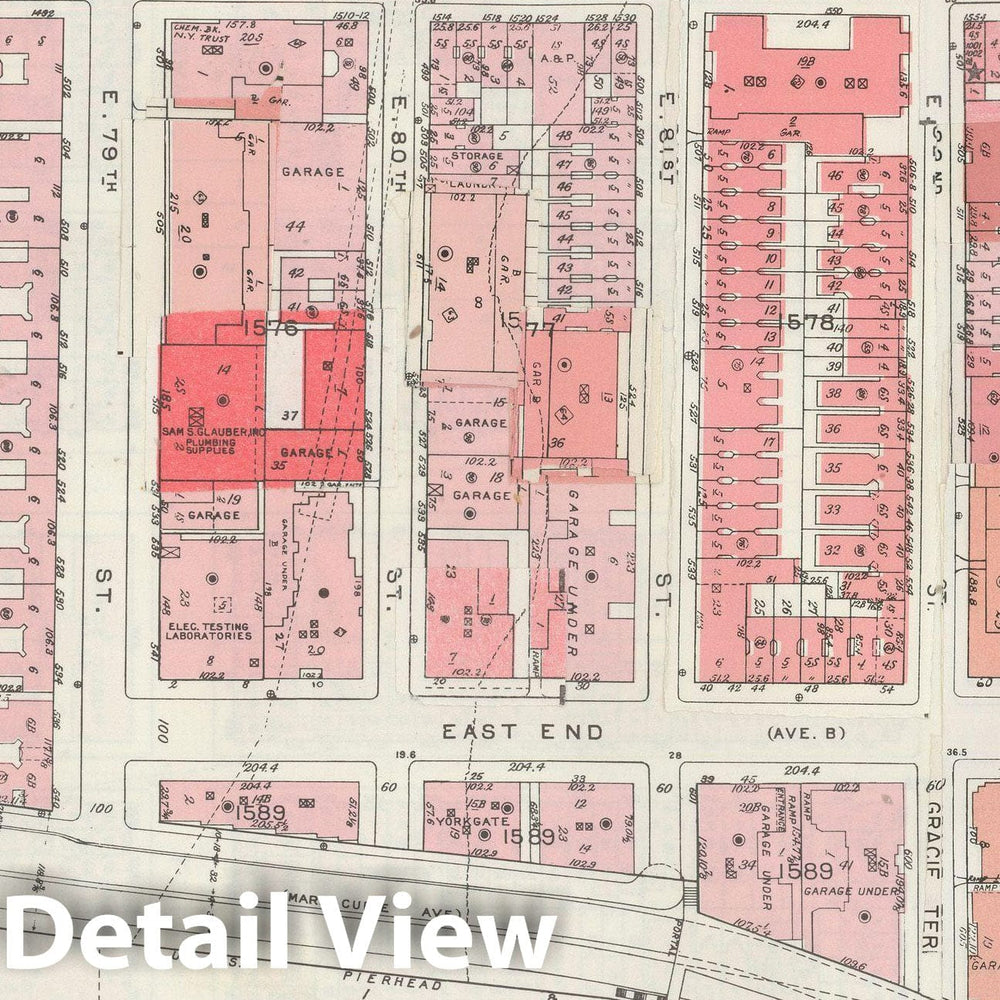 Historic Map : Manhattan Land Book 1955 - Updated Through Nov 7th, New York City 1975 Plate 116 , Vintage Wall Art