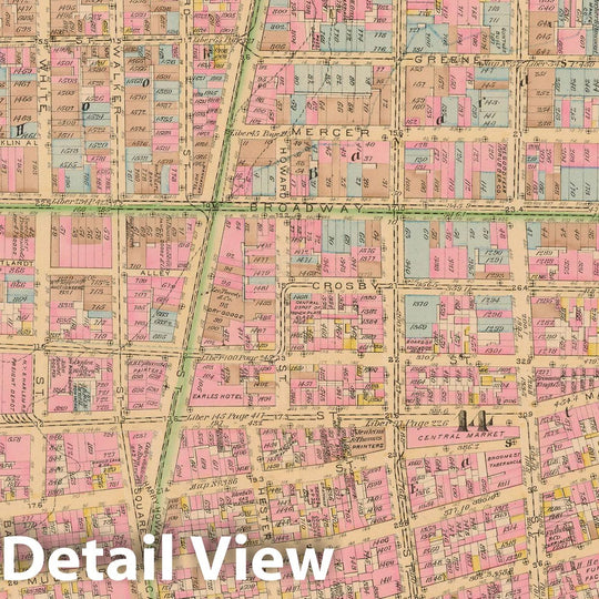 Historic Map : Manhattan & New York City 1885 Plate 004 , Robinson's Atlas City of New York , Vintage Wall Art