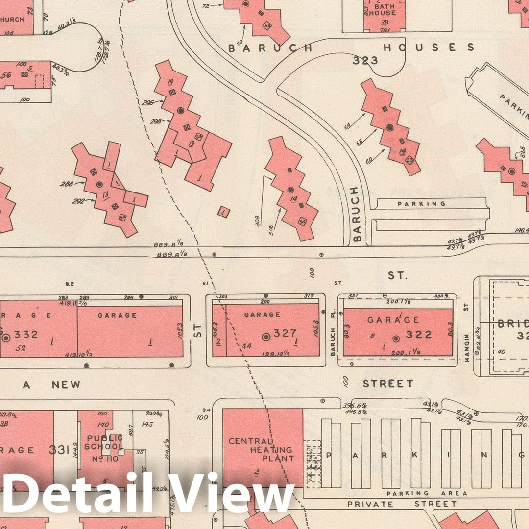 Historic Map : Manhattan Land Book 1955 - Updated Through Nov 7th, New York City 1975 Plate 015 , Vintage Wall Art