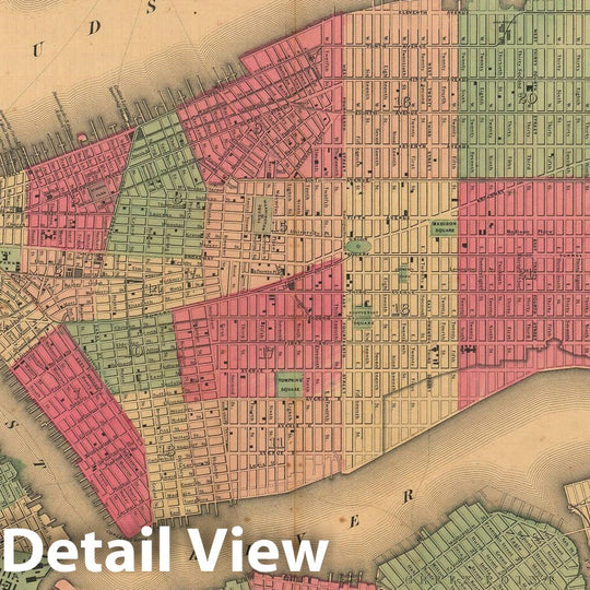 Historic Map : Manhattan & New York City 1862 , Vintage Wall Art