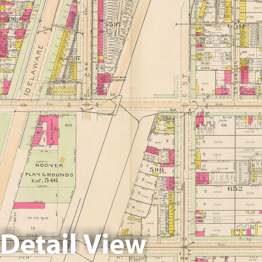 Historic Map : Atlas of Washington D.C. Volume 2 (NE, SE, SW), Washington 1928 Plate 008 , Vintage Wall Art