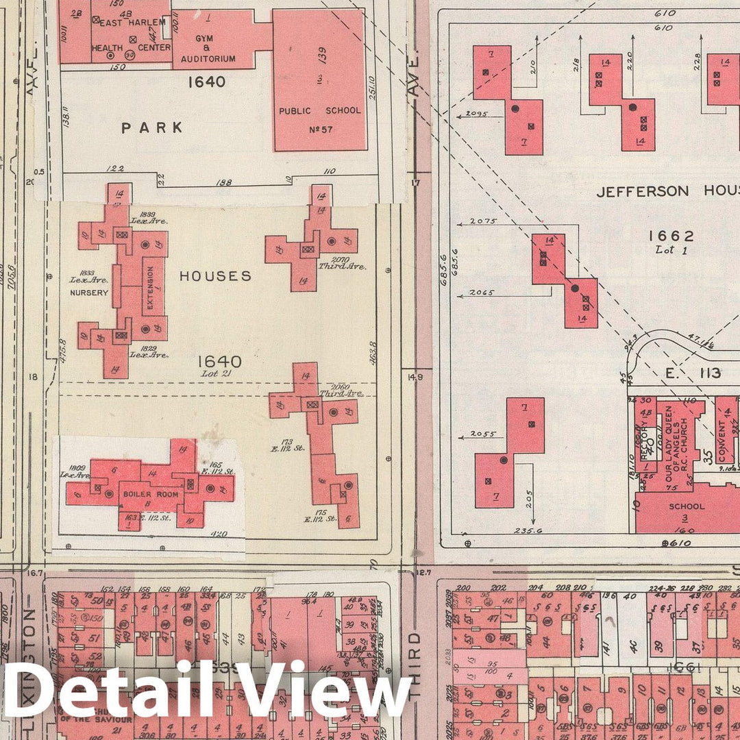 Historic Map : Manhattan Land Book 1955 - Updated Through Nov 7th, New York City 1975 Plate 130 , Vintage Wall Art