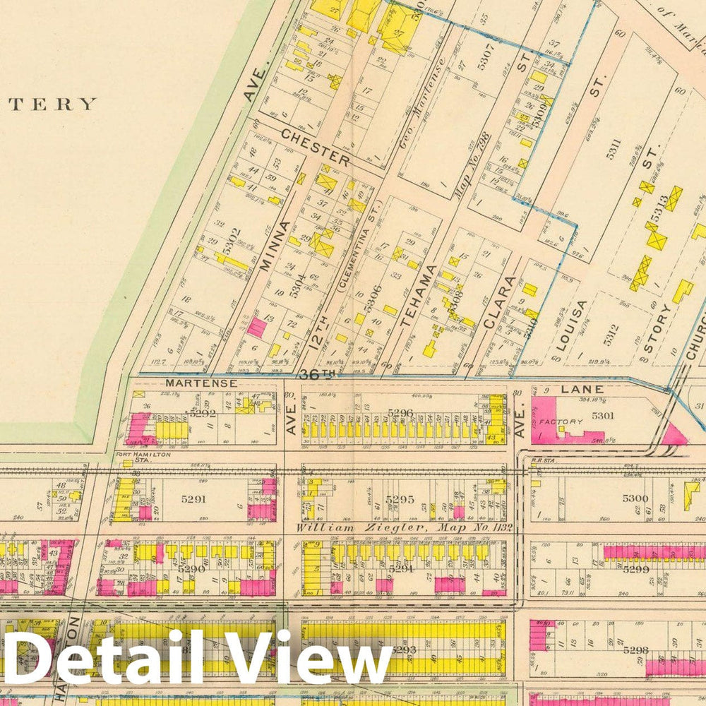 Historic Map : Vol. 2, Brooklyn 1907 Plate 003 , Atlas Borough of Brooklyn , Vintage Wall Art