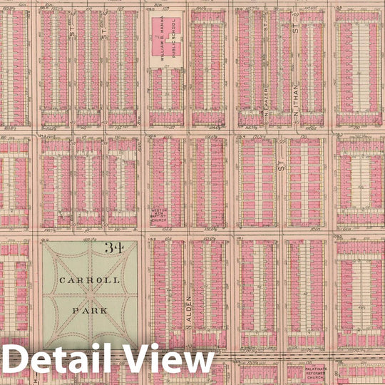 Historic Map : Atlas City of Philadelphia Wards 24,27,34,40,44&46 West Philadelphia, West Philadelphia 1927 Plate 011 , Vintage Wall Art