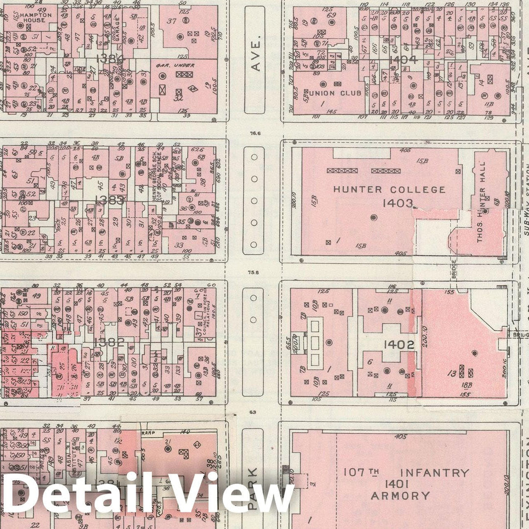 Historic Map : Manhattan Land Book 1955 - Updated Through Nov 7th, New York City 1975 Plate 106 , Vintage Wall Art