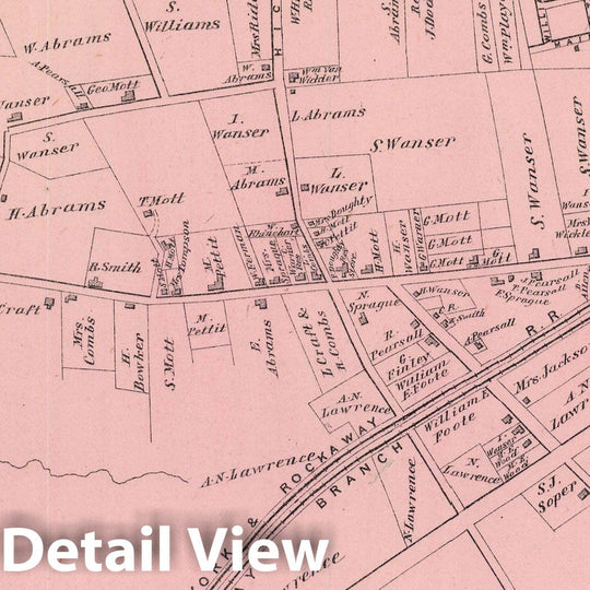 Historic Map : Atlas of Long Island, New York, Flushing & Hempstead & Queens 1873 , Vintage Wall Art