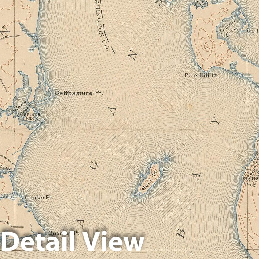 Historic Map : USGS 7.5 Minute Sheets and Quadrangles, East Greenwich & North Kingstown & Warren & Warwick 1904 Topographic Map , Vintage Wall Art