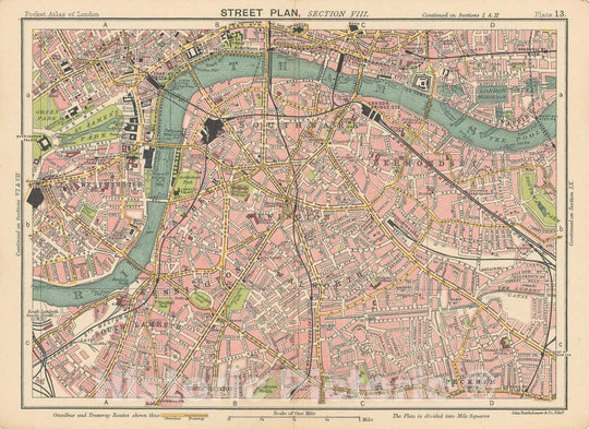 Historic Map : Europe, London 1917 Plate 013 , Vintage Wall Art