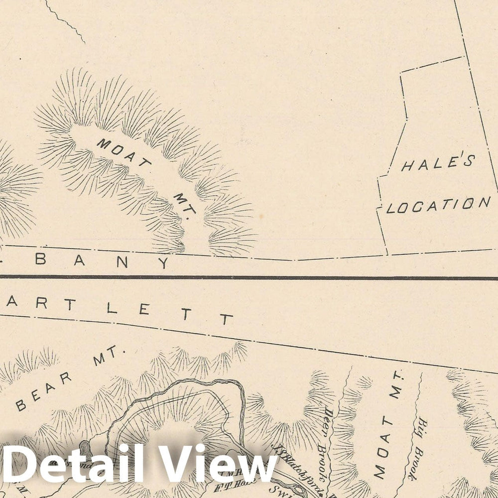 Historic Map : Albany & Bartlett 1892 , Town and City Atlas State of New Hampshire , Vintage Wall Art