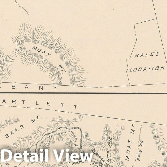 Historic Map : Albany & Bartlett 1892 , Town and City Atlas State of New Hampshire , Vintage Wall Art