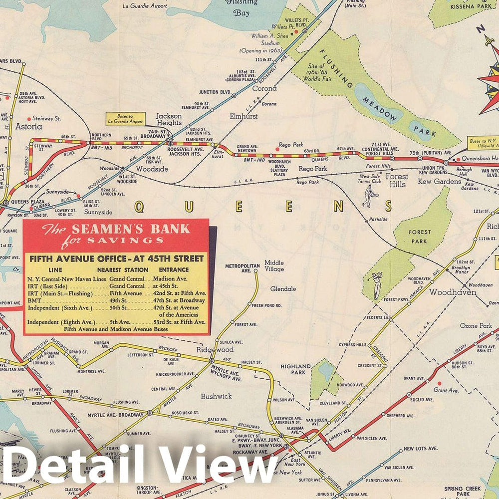 Historic Map : New York City Transit Maps, Rapid Transit Map of Greater New York Railroad Catography , Vintage Wall Art