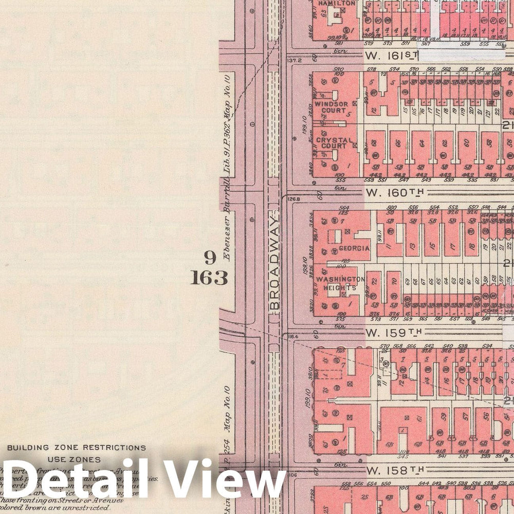 Historic Map : Manhattan Land Book 1955 - Updated Through Nov 7th, New York City 1975 Plate 164 , Vintage Wall Art